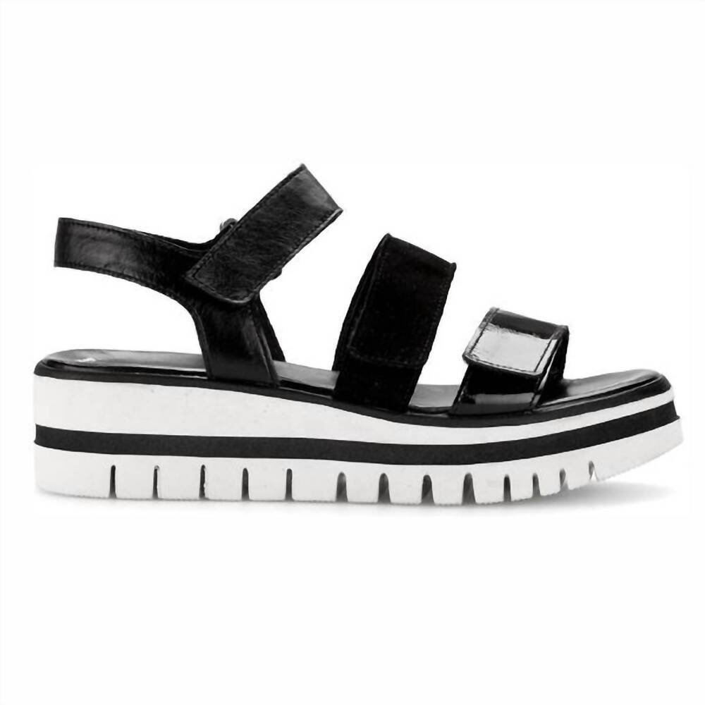 NEW GABOR women's 4.620 wedge sandal in black